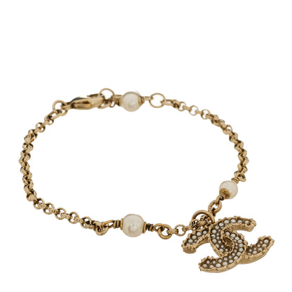 Chanel Pearl CC Bracelet Light Gold 1 of 4