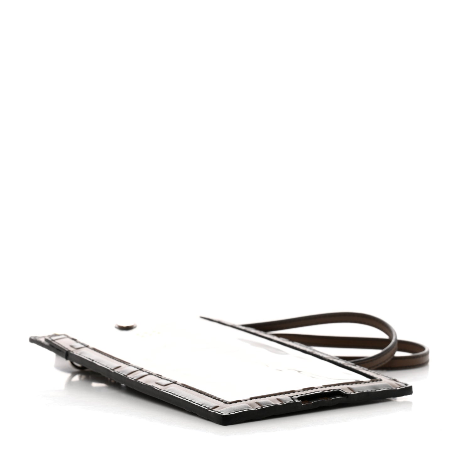 Calfskin FF 1974 Embossed Iphone X Lanyard Case Maya Black