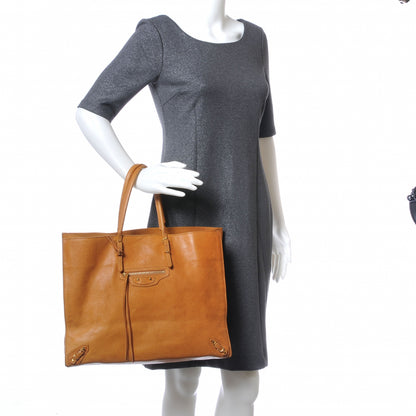 Balenciaga Veau Leather Papier A4 Tote Curry 2 of 6