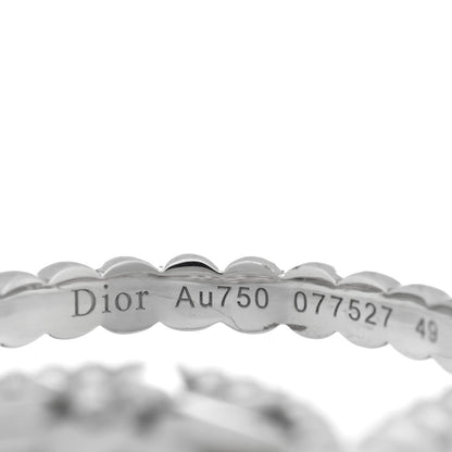 Christian Dior 18K White Gold Diamond Rose Des Vents Pave Ring 49 5 5 of 6