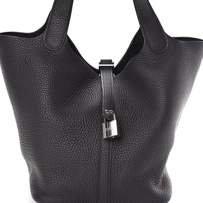 Hermes Taurillon Clemence Picotin Lock 22 MM Black 10 of 10