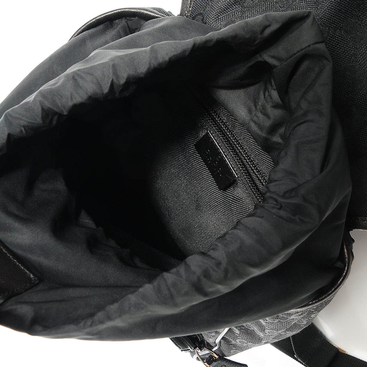 Monogram Flap Backpack Black