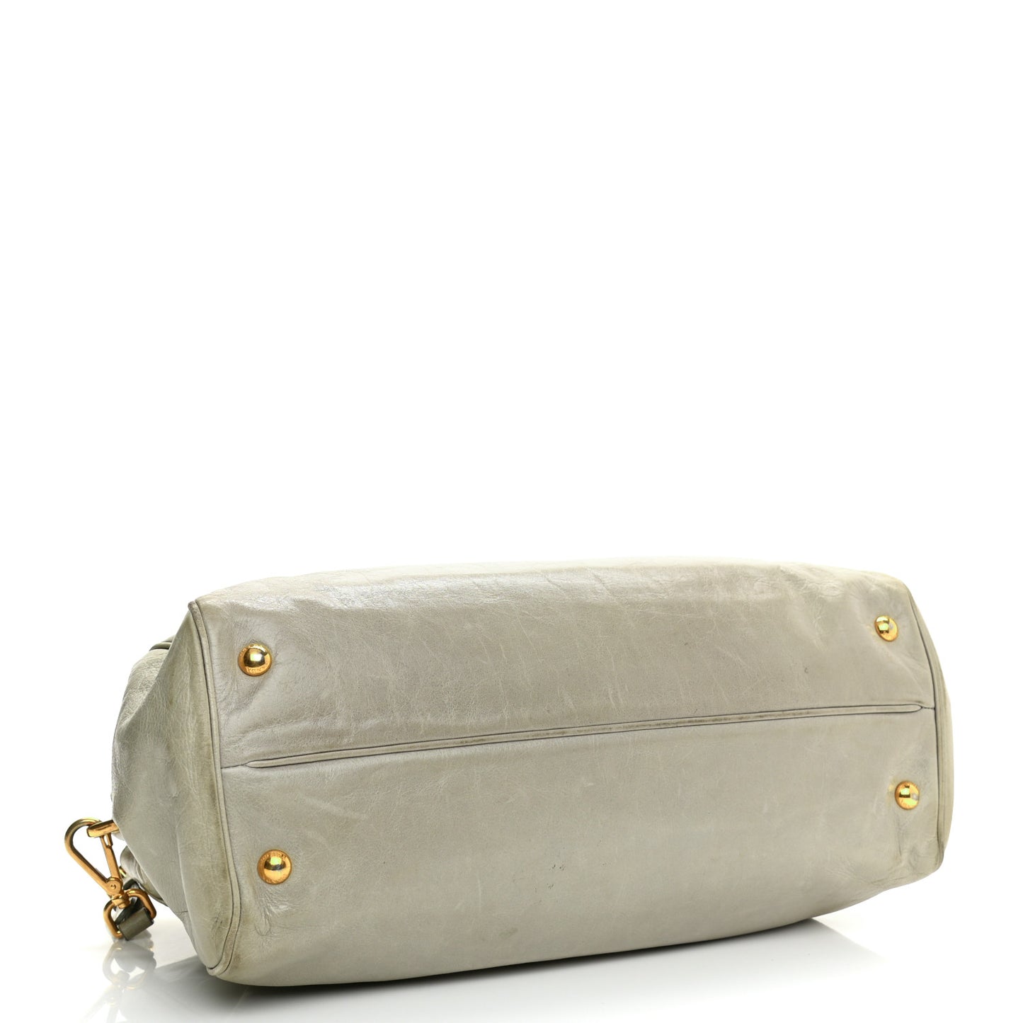 Glace Calfskin Satchel Argilla
