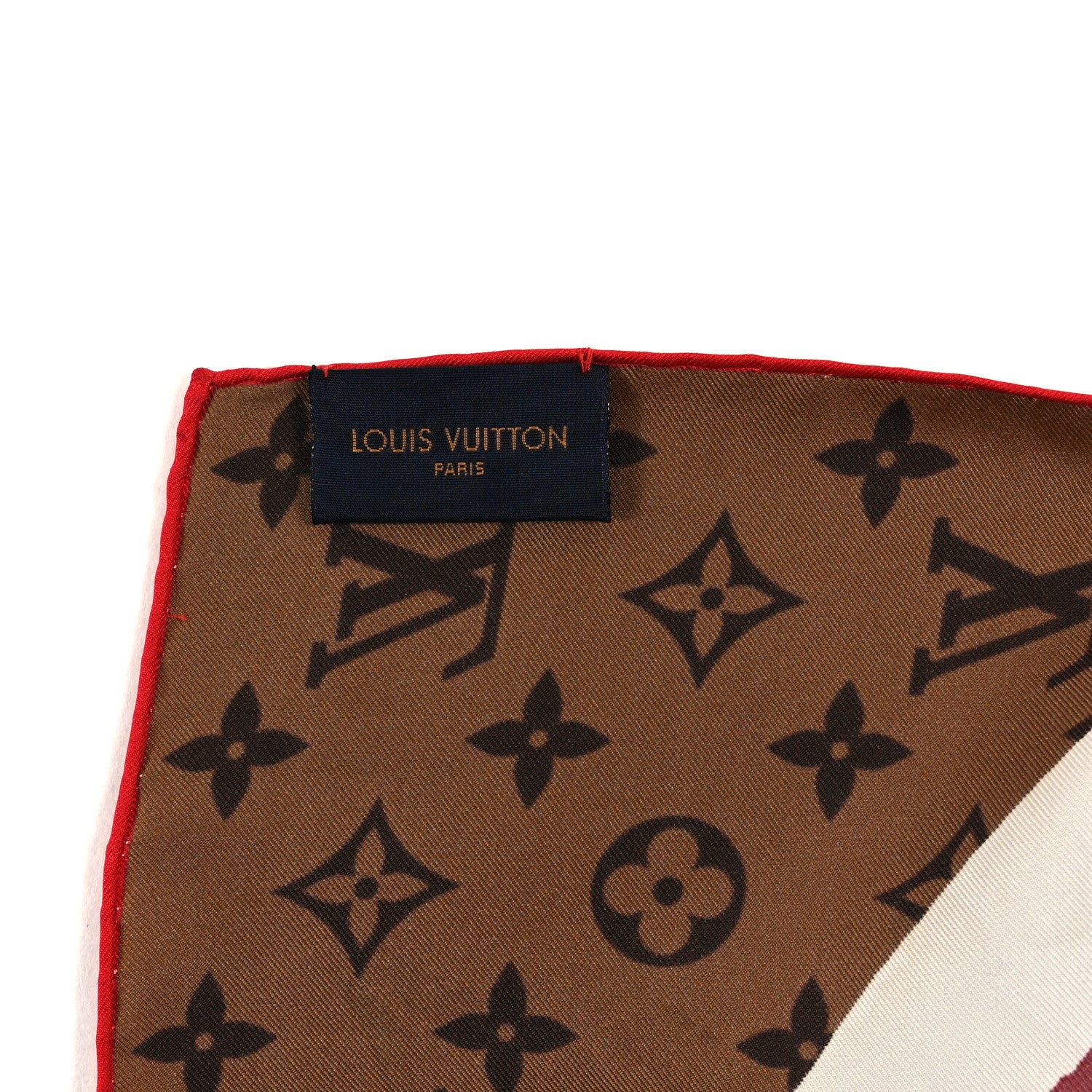 Louis Vuitton Silk Monogram Kabuki Sticker Square Scarf 2 of 3