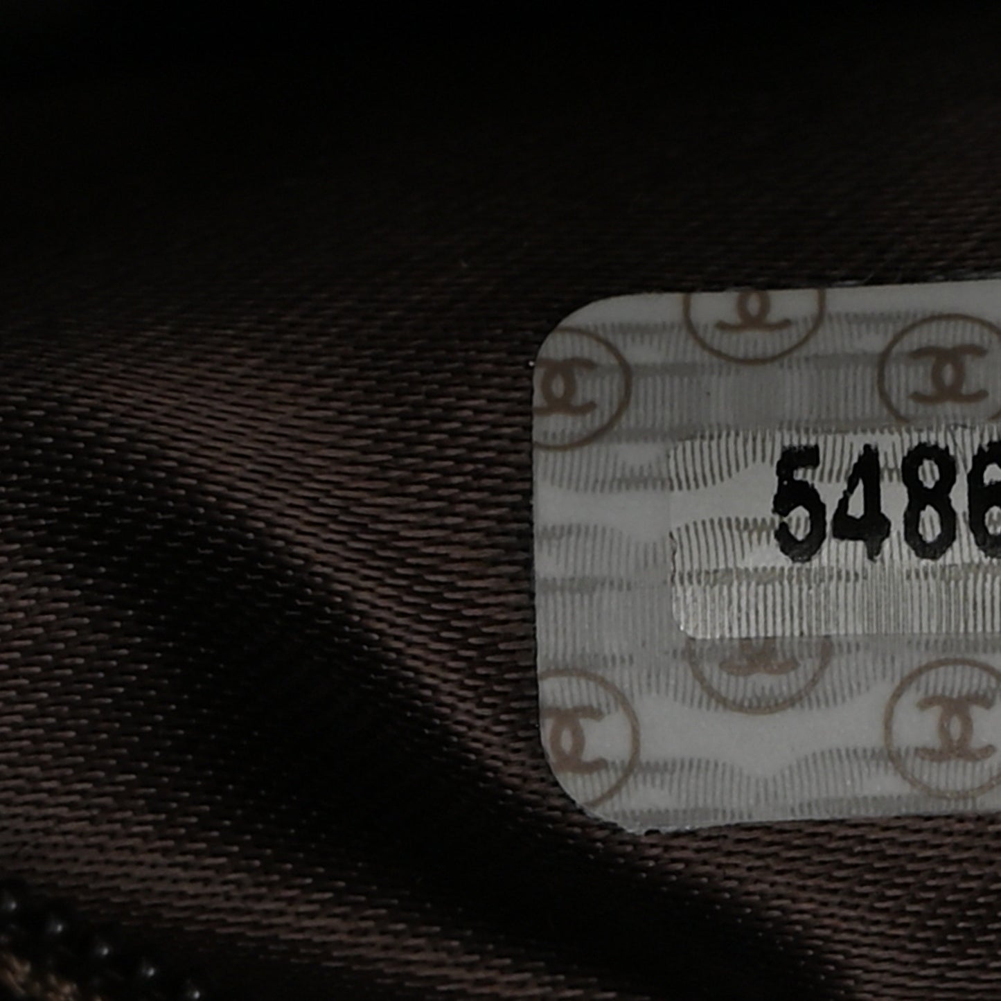 Grained Calfskin Timeless CC Vanity Case Dark Brown