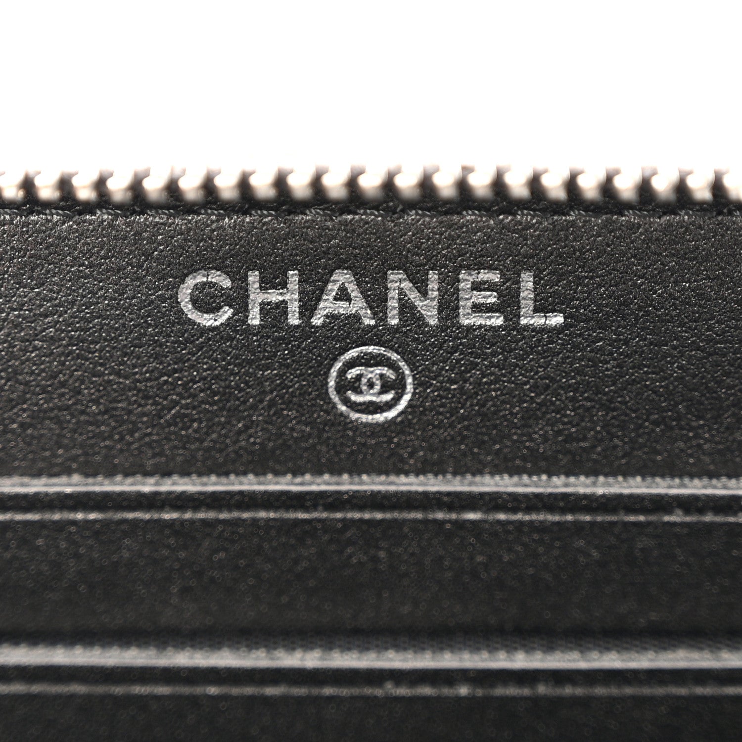 Chanel Caviar Quilted Medium Filigree Zip Around Wallet Dark Silver 6 of 9