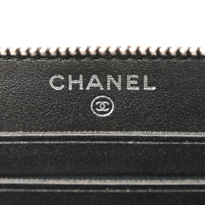 Chanel Caviar Quilted Medium Filigree Zip Around Wallet Dark Silver 6 of 9