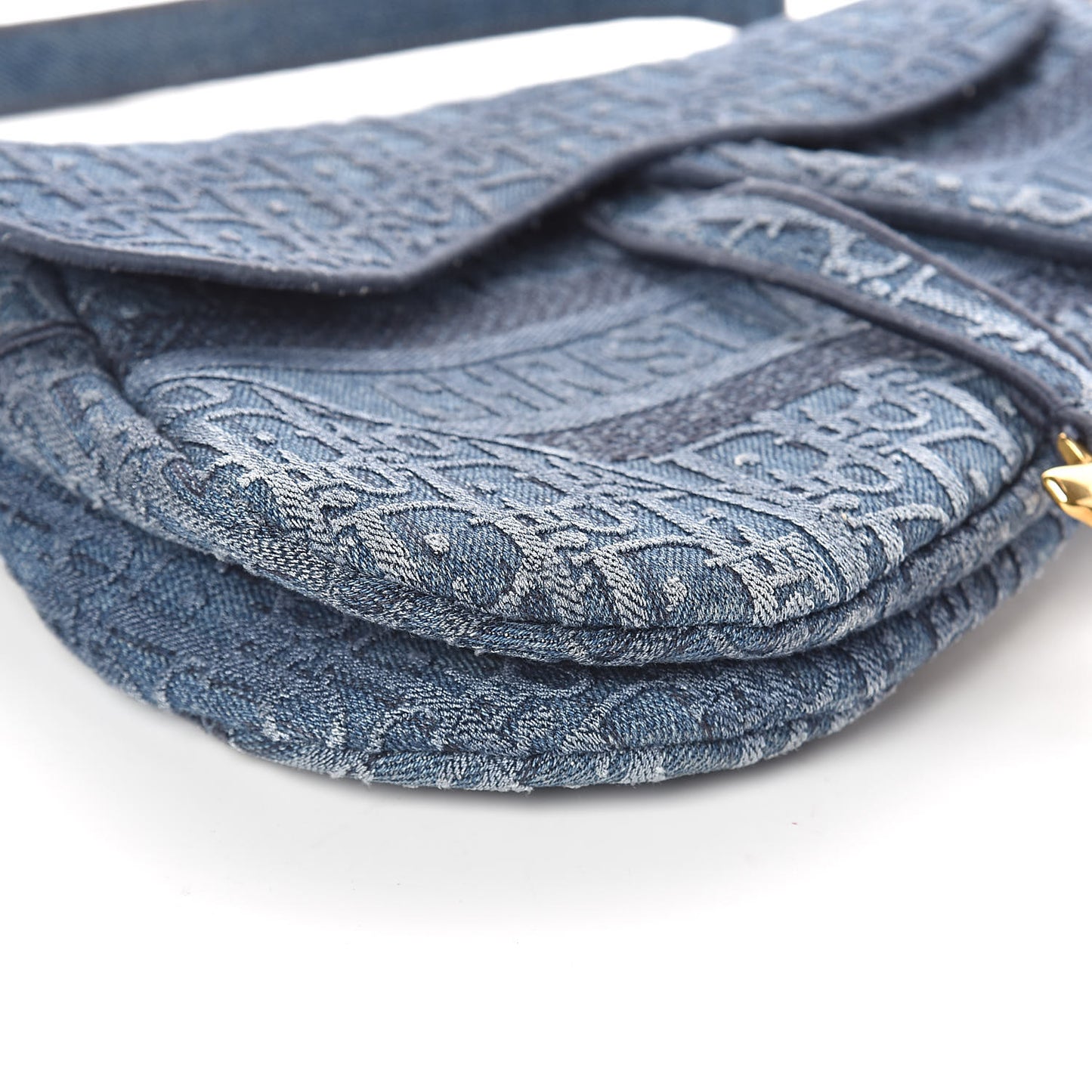 Oblique Saddle Bag Denim