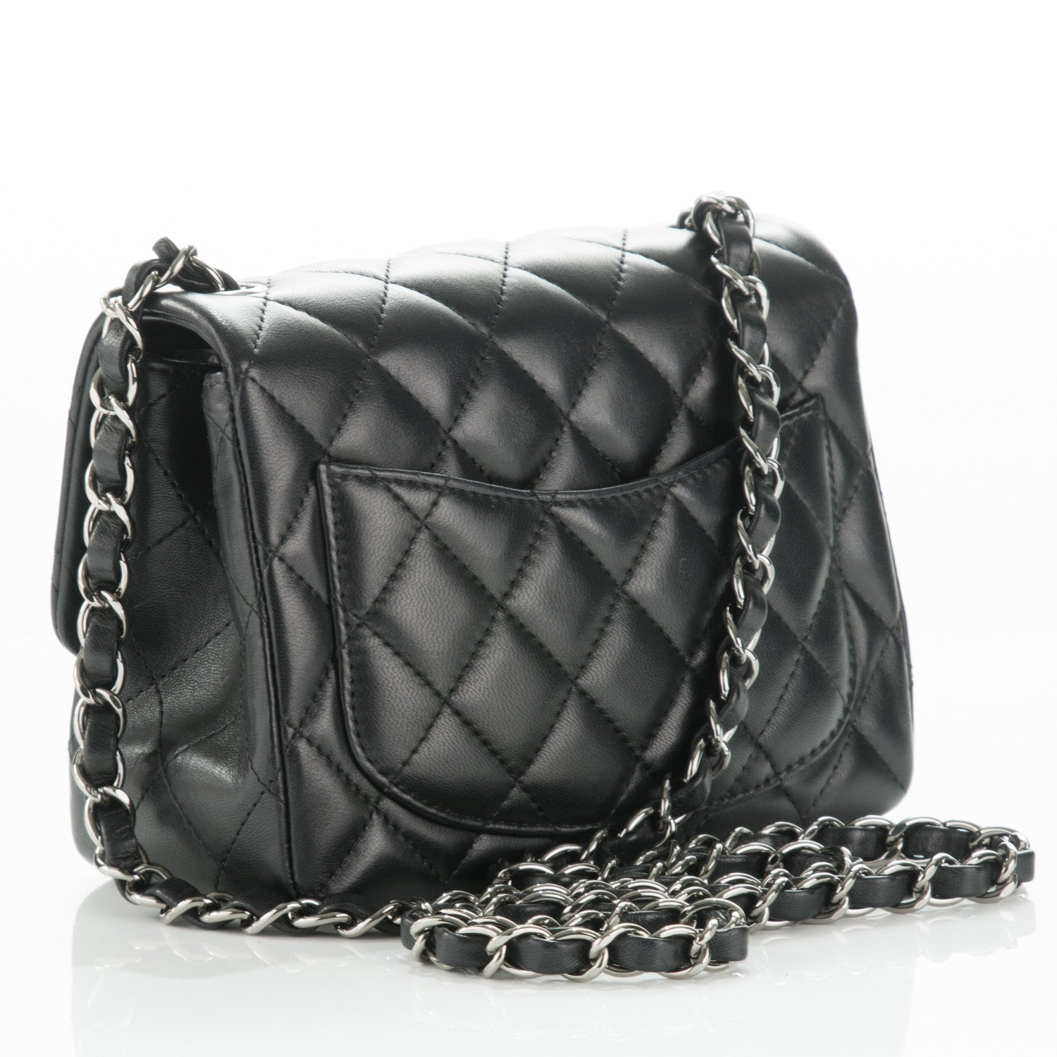 Chanel Lambskin Quilted Mini Square Flap Black 3 of 8