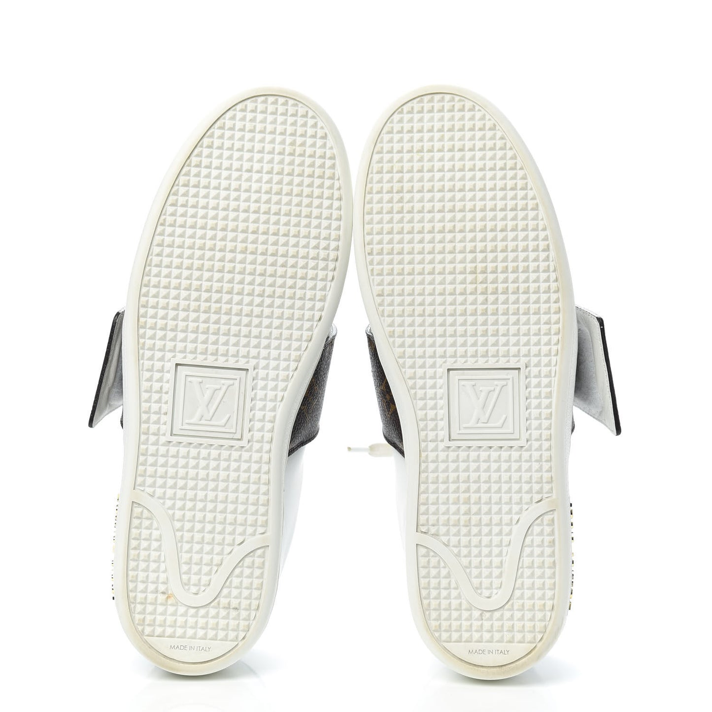 Calfskin Monogram Frontrow Sneakers 37.5 White