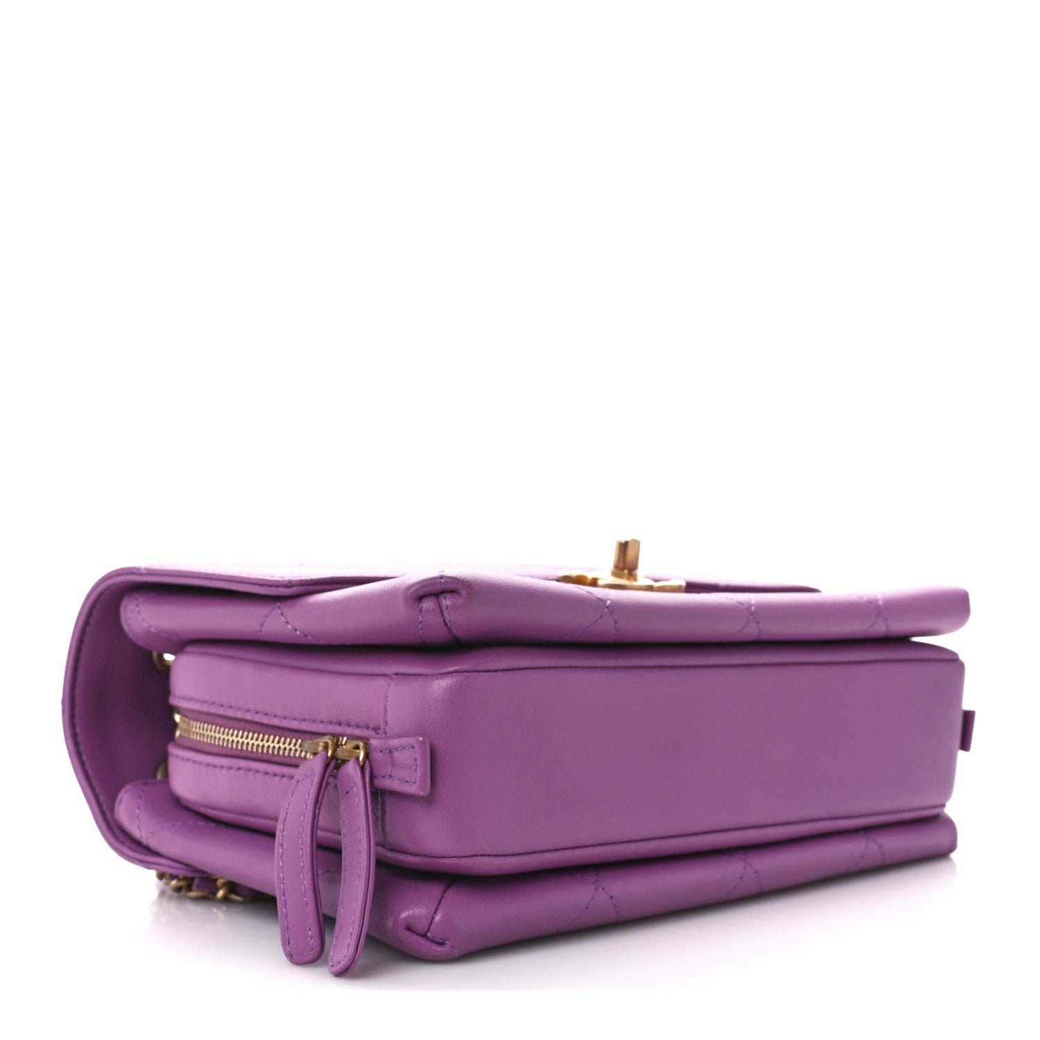 Chanel Lambskin Sleek And Chic Flap Purple 4 of 10