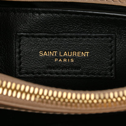 Saint Laurent Calfskin Y Quilted Monogram Small Loulou Chain Satchel Dark Beige 7 of 10
