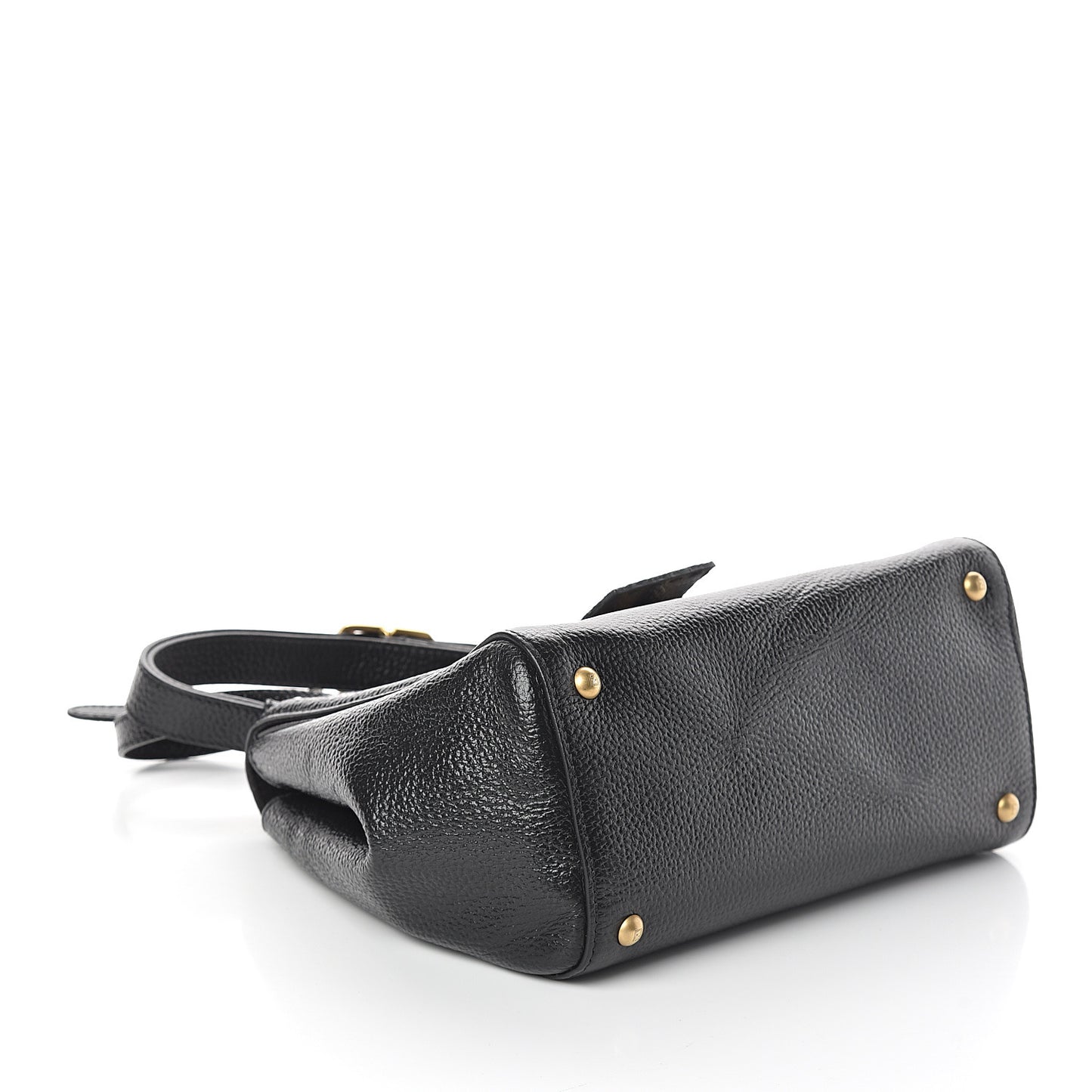 Glossy Buffalo Stingray Silvana Bag Black