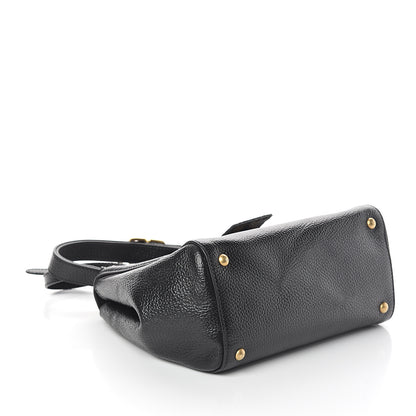 Fendi Glossy Buffalo Stingray Silvana Bag Black 3 of 8