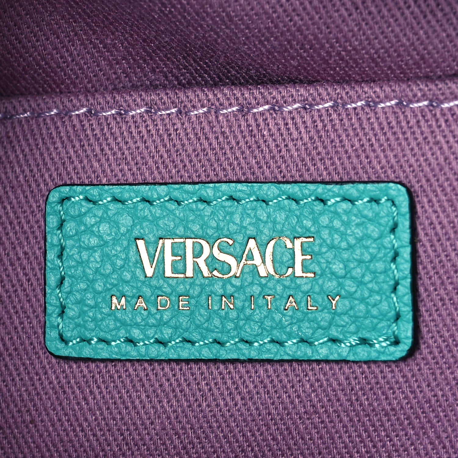 Versace Calfskin La Medusa Round Camera Bag Turquoise 6 of 8