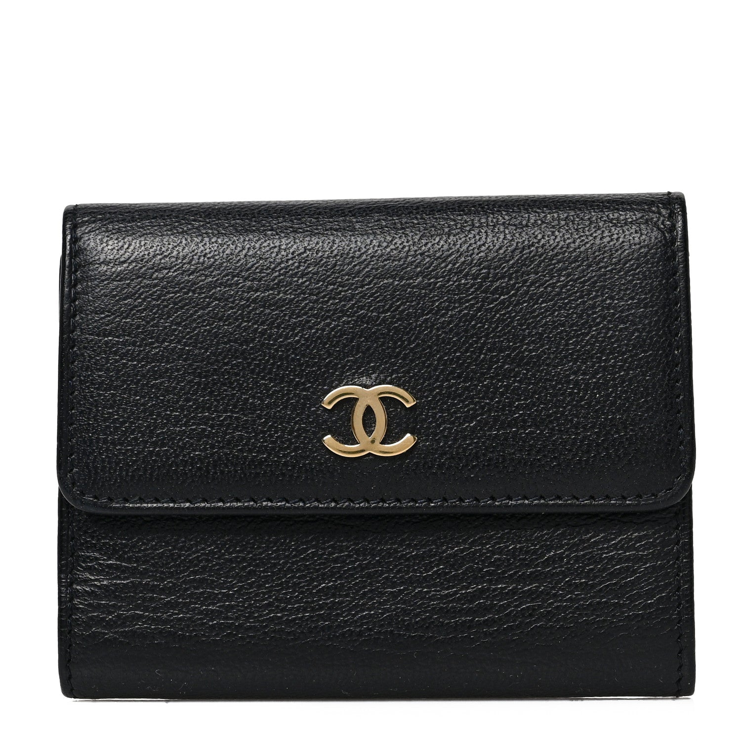 Chanel Goatskin CC Flap Card Holder Black 1 of 6