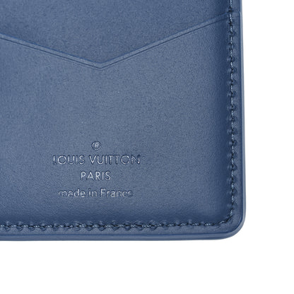 Louis Vuitton Grained Calfskin Aerogram Pocket Organizer Atlantic Blue 6 of 6