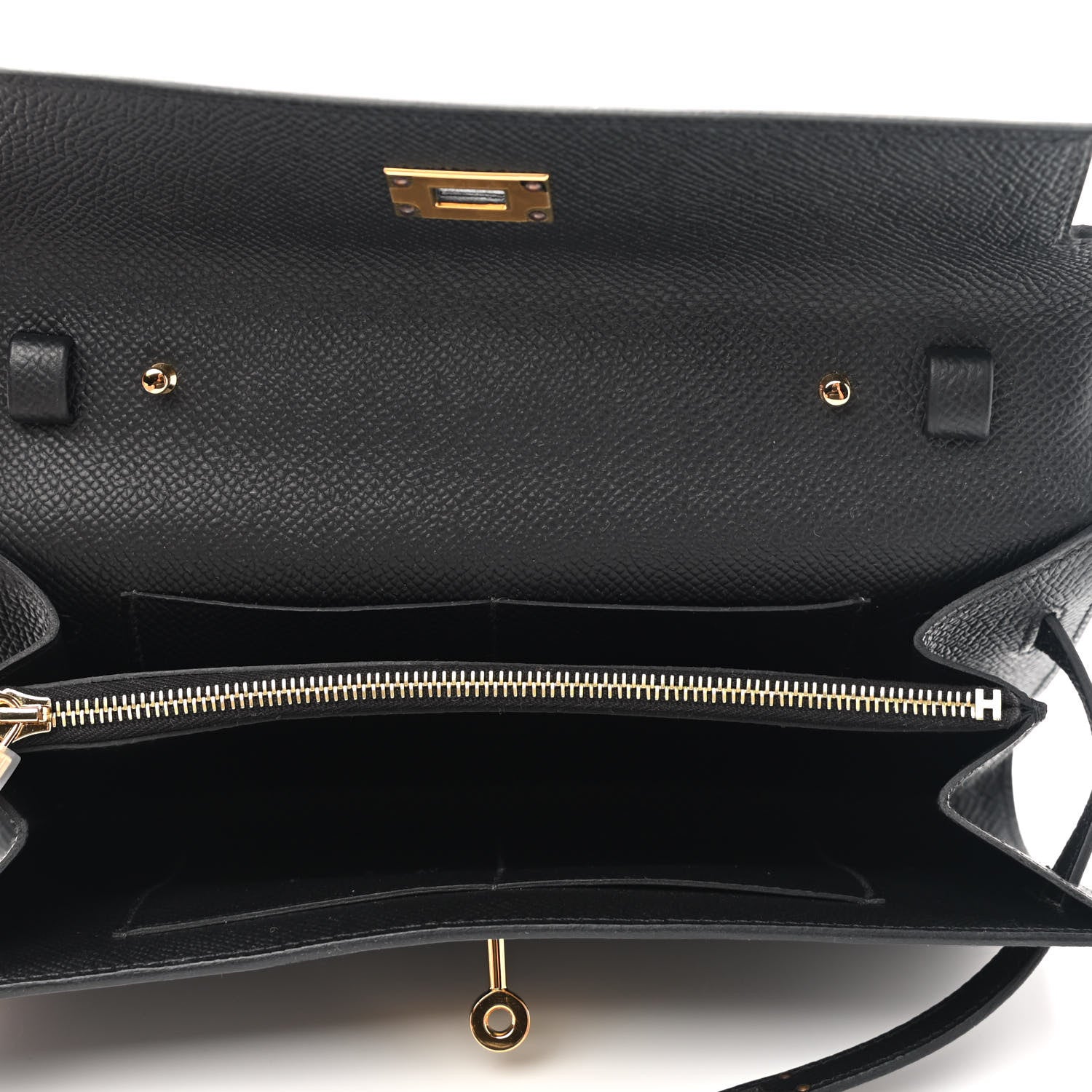 Hermes Epsom Kelly Wallet To Go Black 5 of 6