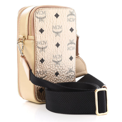 MCM Metallic Visetos Crossbody Pouch Light Gold 2 of 8