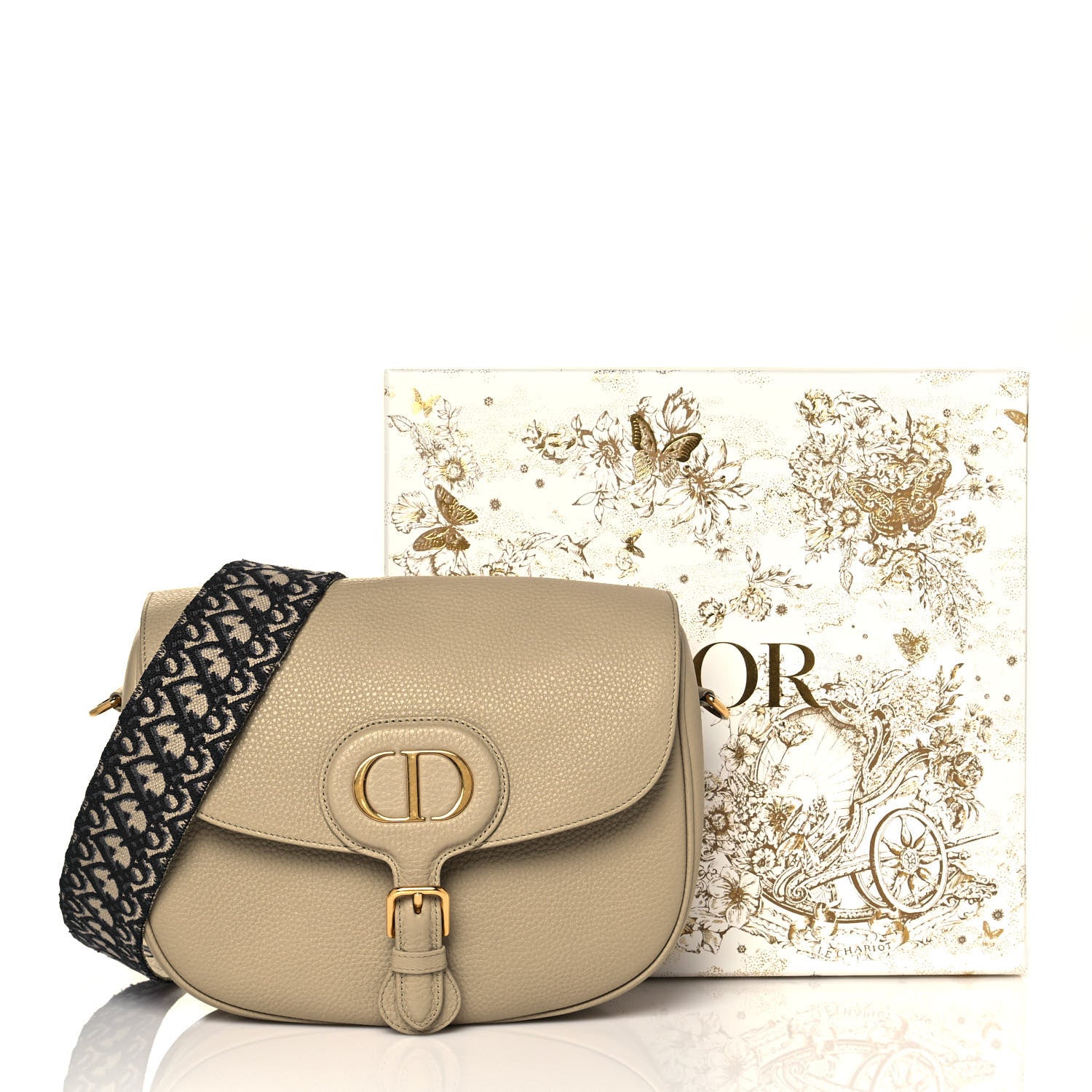 Christian Dior Grained Calfskin Large Bobby Flap Beige 13 of 13