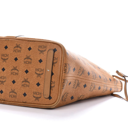 MCM Visetos Medium Liz Reversible Shopper Tote Cognac 7 of 24