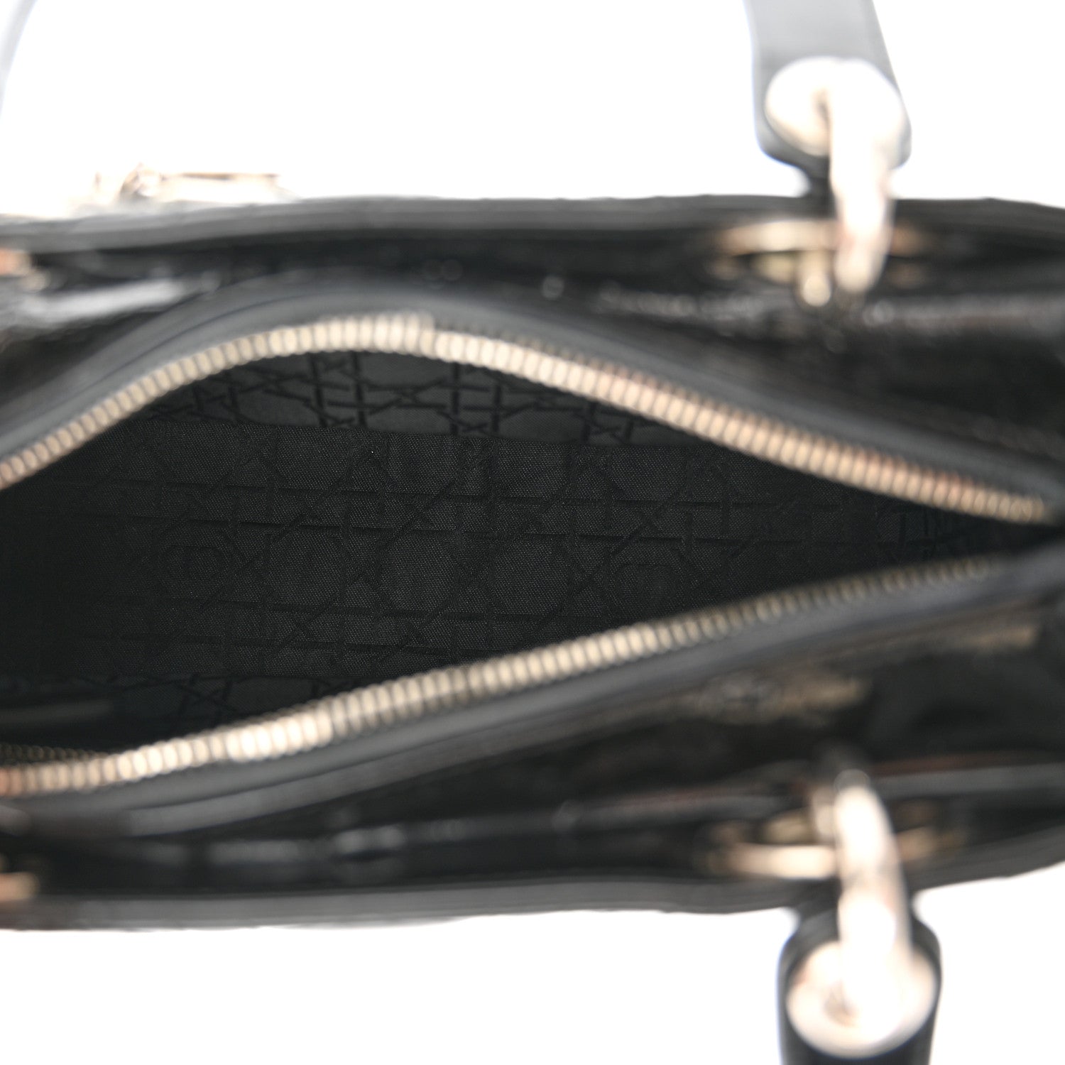 Christian Dior CHRISTIAN DIOR Patent Cannage Medium Lady Dior Black 5 of 11