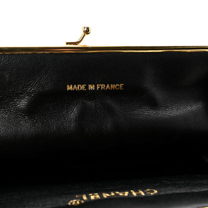 Chanel Velvet Quilted Clutch Black 7 of 7