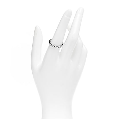 Chanel Platinum Small Matelasse Ring 56 7.5 2 of 4