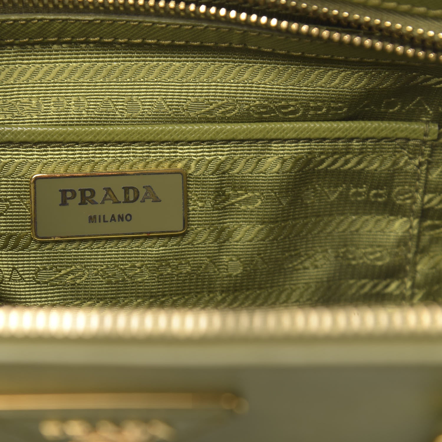Prada Saffiano Medium Galleria Double Zip Tote Edera 7 of 11