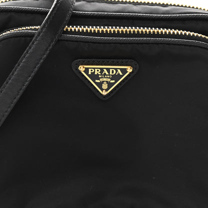 Prada Nylon Saffiano Double Zip Camera Bag Black 7 of 9