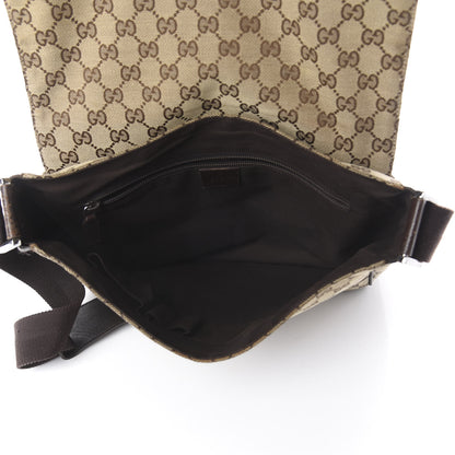 Gucci Monogram Small Flap Messenger Bag Beige Dark Brown 4 of 8