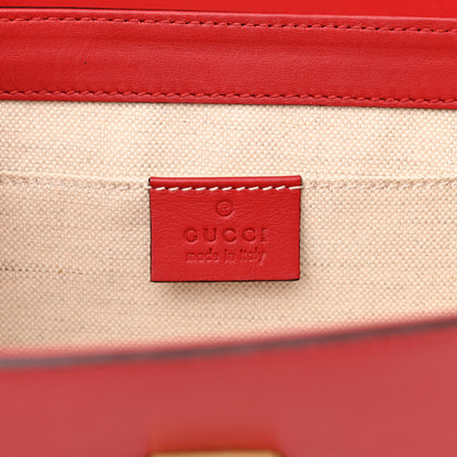 Gucci Calfskin Peony Small Chain Shoulder Bag Hibiscus Red 6 of 14