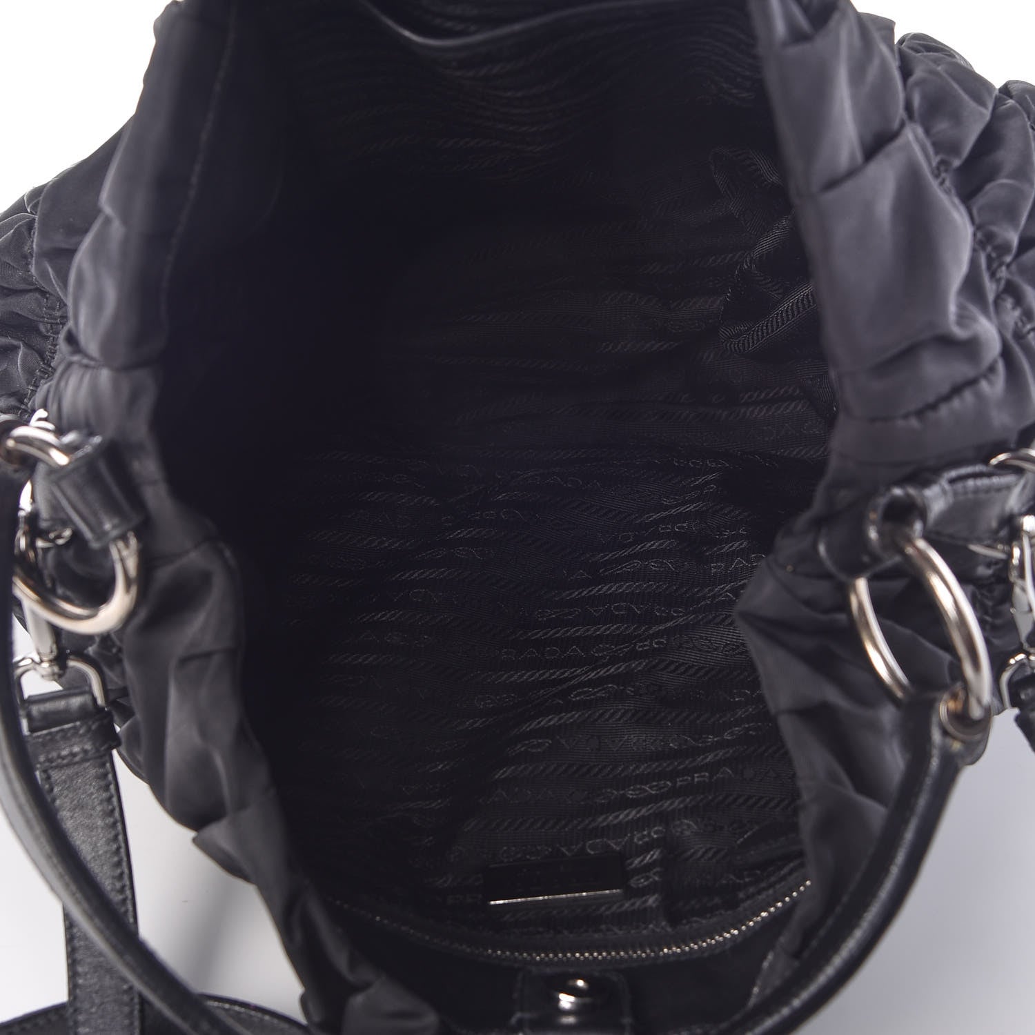 Prada Tessuto Nylon Gaufre Hobo Black 8 of 10
