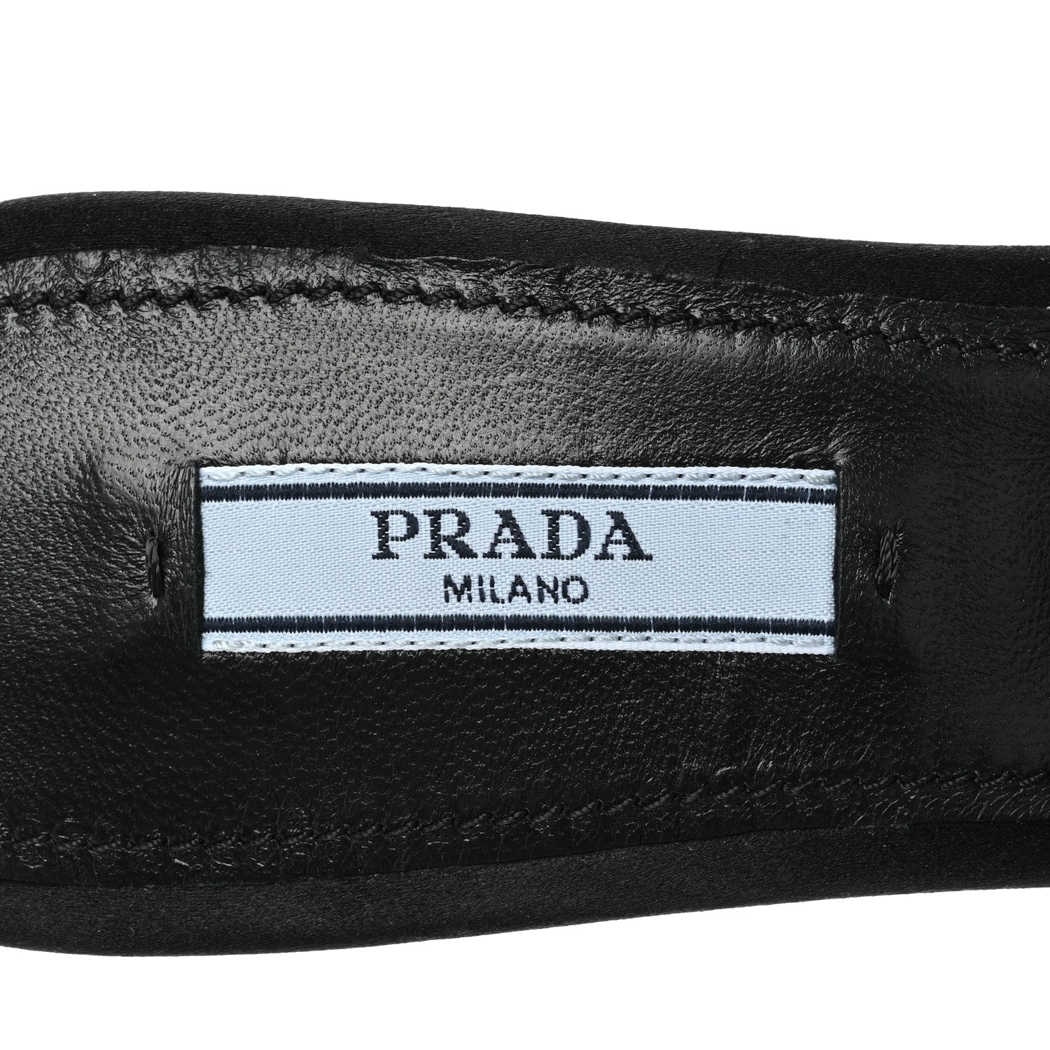 Prada Satin Crystal Logo 65mm Slide Sandals 37.5 Cristal 7 of 11