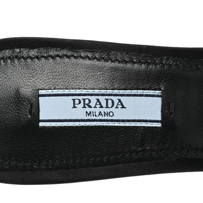Prada Satin Crystal Logo 65mm Slide Sandals 37.5 Cristal 7 of 11