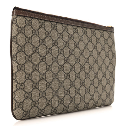 Gucci GG Supreme Monogram Large Ophidia Pouch Clutch Brown 3 of 9
