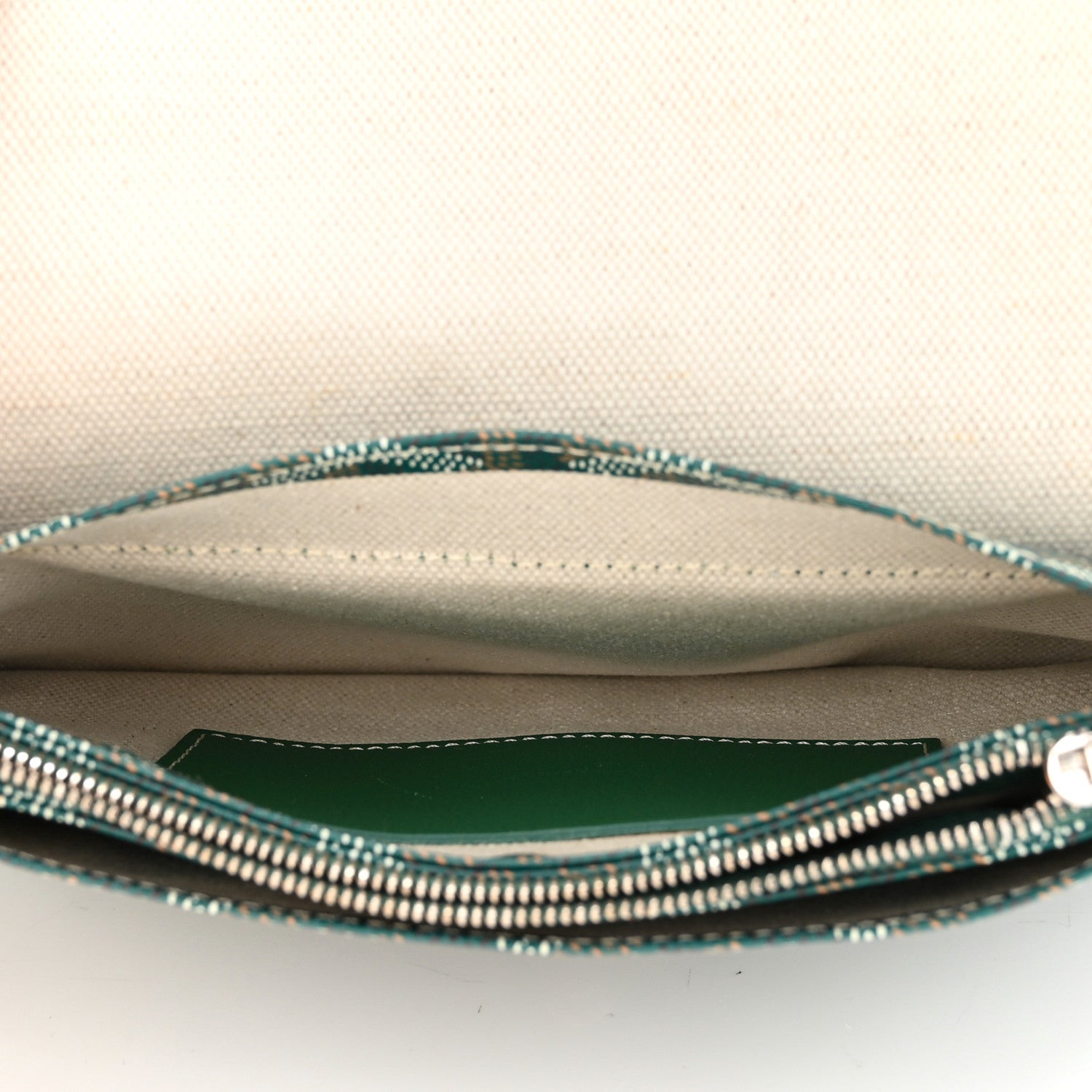 Goyard Goyardine Plumet Wallet Clutch Green 7 of 10