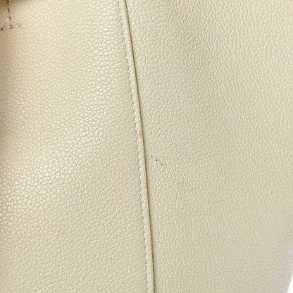 Celine Soft Grained Calfskin Small Belt Cabas Phantom Vanilla 15 of 17