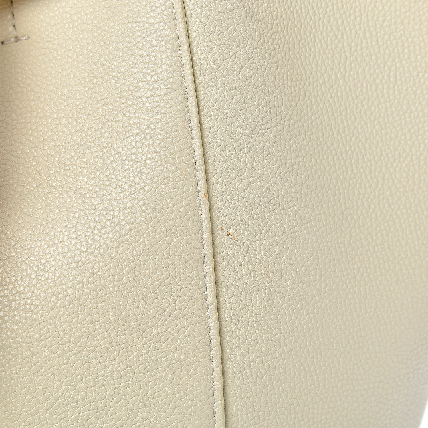 Celine Soft Grained Calfskin Small Belt Cabas Phantom Vanilla 15 of 17