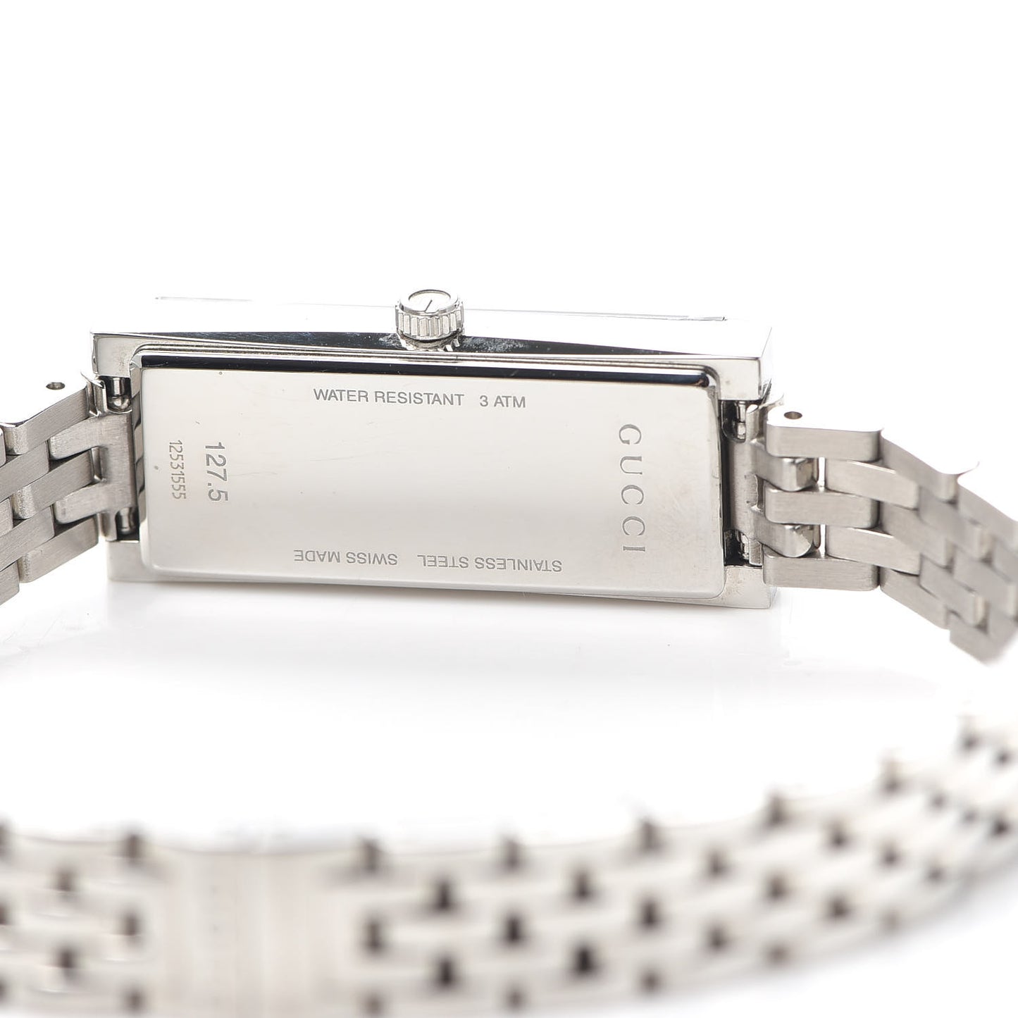 Stainless Steel Diamond 14mm G-Frame Quartz Watch Black