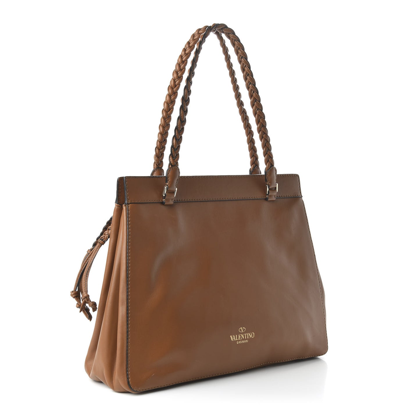 Vitello Lace Demetra Satchel Cognac