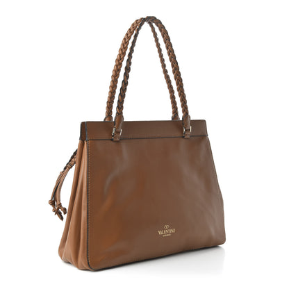 Valentino Garavani Vitello Lace Demetra Satchel Cognac 3 of 9