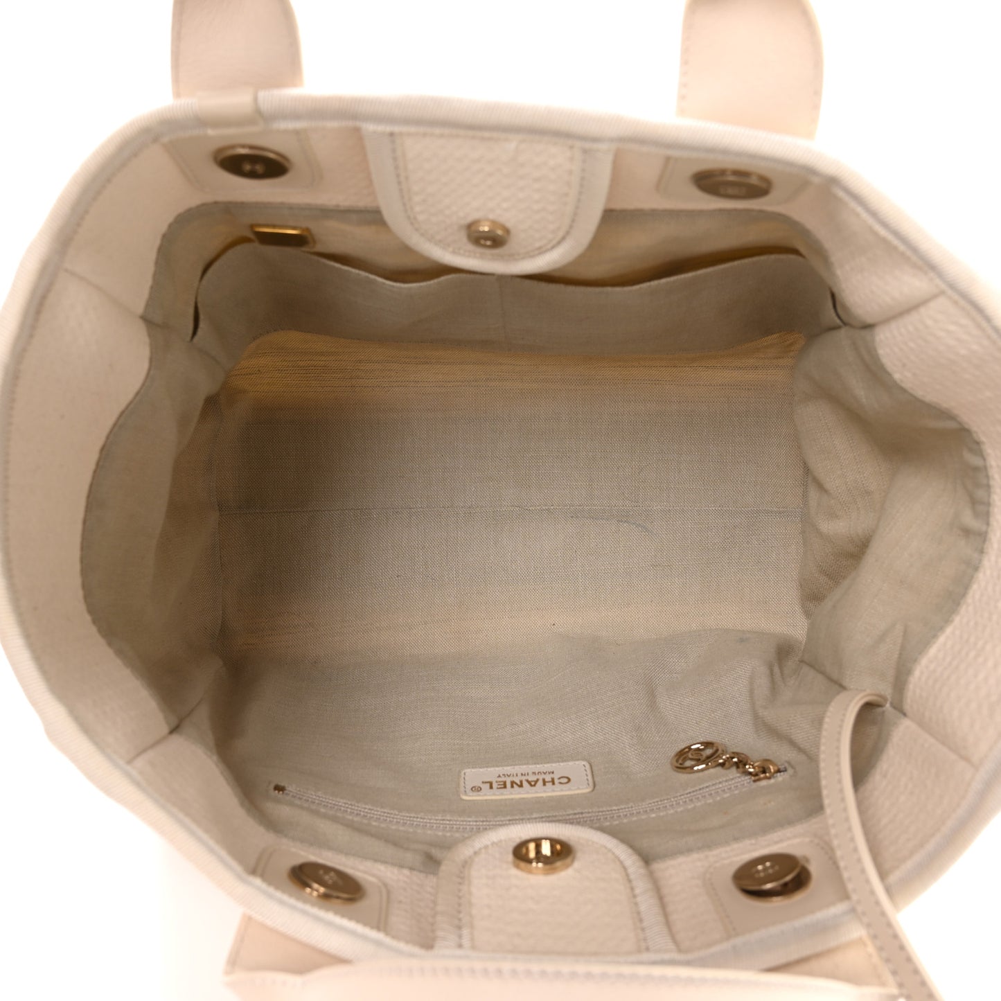 Mixed Fibers Small Deauville Tote White