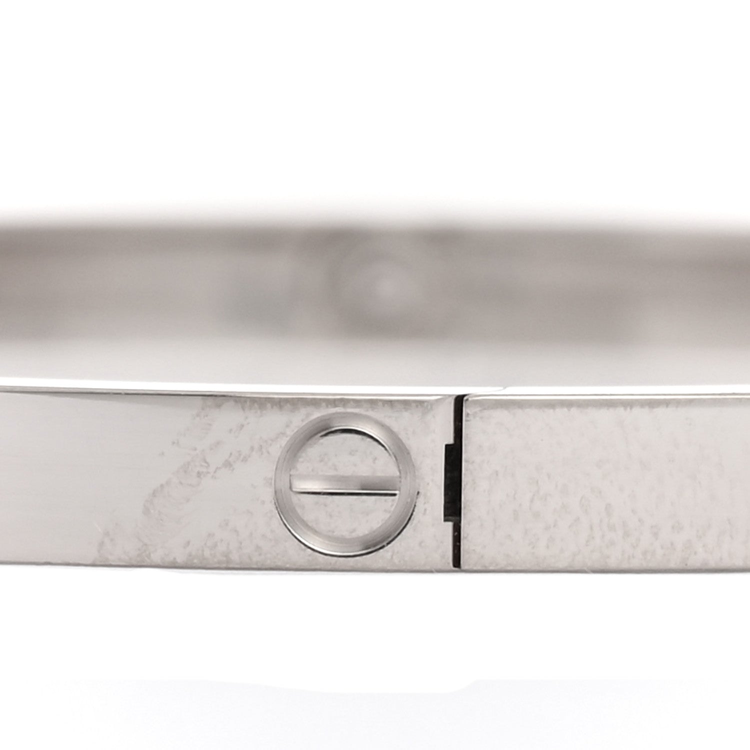 Cartier 18K White Gold Small LOVE Bracelet 18 4 of 8