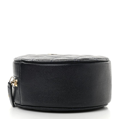 Chanel Caviar Quilted Round Clutch With Chain Navy 4 of 10