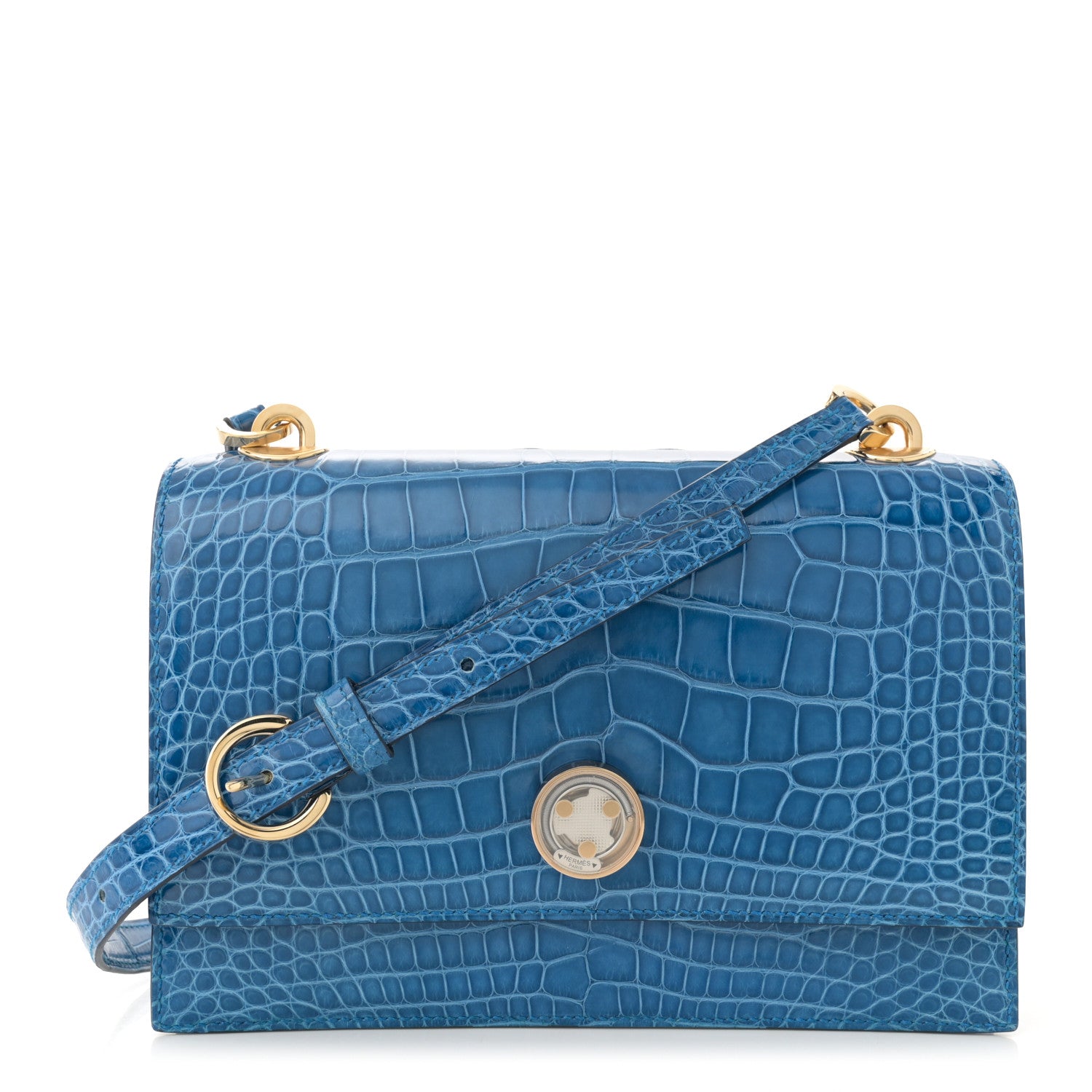Hermes Shiny Alligator Minuit Au Faubourg Bleu Izmir 1633141