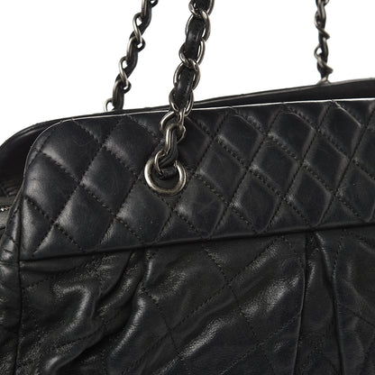 Chanel Iridescent Calfskin Chic Quilt Bowling Bag Black 12 of 13