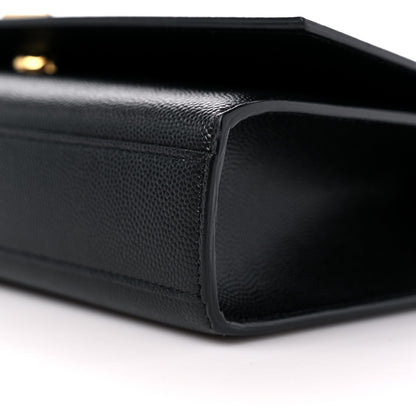 Saint Laurent Grain De Poudre Medium Monogram Kate Satchel Black 8 of 9