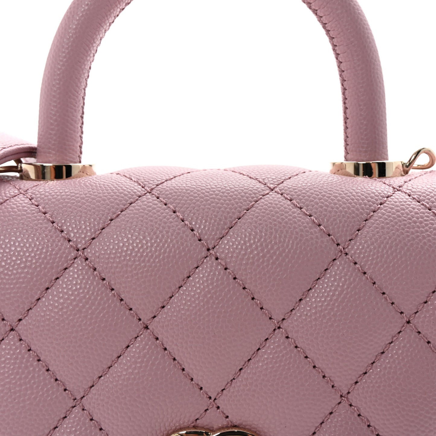 Caviar Quilted Extra Mini Coco Handle Flap Light Pink