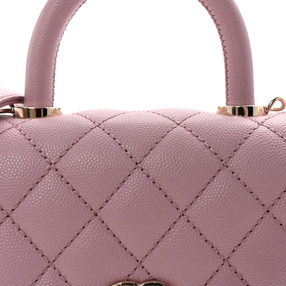 Chanel Caviar Quilted Extra Mini Coco Handle Flap Light Pink 8 of 11